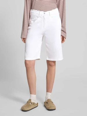 Bermudy wide leg z mieszanki bawełny Raphaela By Brax Biały