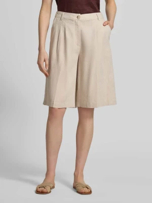 Bermudy z dodatkiem lnu i wpuszczane kieszenie model 'DAZIA' b.Young