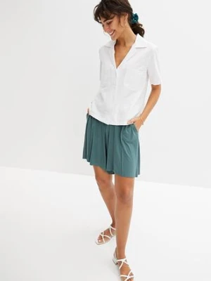 Bermudy z dżerseju  z wygodnym pasem bonprix