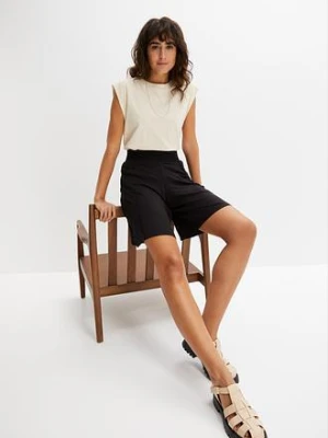 Bermudy z dżerseju  z wygodnym pasem bonprix