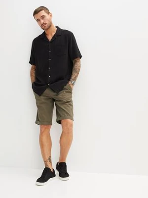 Bermudy z gumką w talii, z czystej bawełny, regular fit bonprix