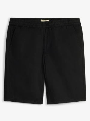 Bermudy z gumką w talii, z czystej bawełny, regular fit BonPrix czarny