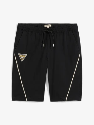 Bermudy z gumką w talii ze stretchem, loose fit BonPrix czarny