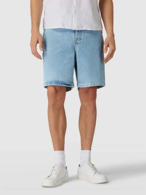 Bermudy z imitacji denimu KnowledgeCotton Apparel Jasnoniebieski melanż