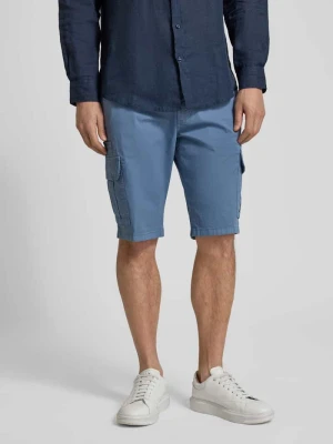 Bermudy o kroju regular fit z kieszeniami cargo Bugatti Niebieski