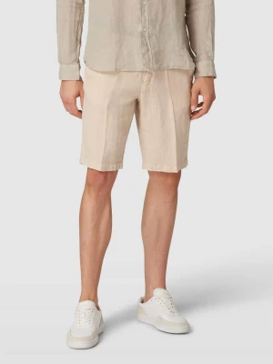 Bermudy z lnu z wpuszczanymi kieszeniami w stylu francuskim Zeybra