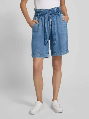 Bermudy z materiału stylizowanego na denim model ‘Jericho’ Mustang Jasnoniebieski