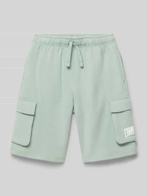 Bermudy z mieszanka bawełny z detal z logo Champion