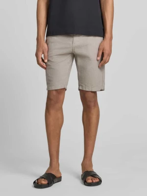 Bermudy z mieszanka lnu z francuskimi wpuszczanymi kieszeniami lindbergh