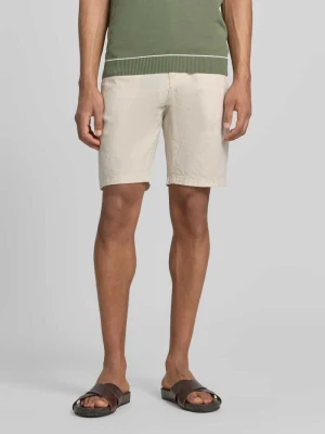 Bermudy z mieszanka lnu z francuskimi wpuszczanymi kieszeniami lindbergh