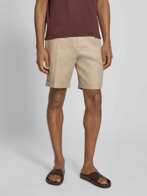 Bermudy z mieszanki lnu z tylnymi kieszeniami Profuomo