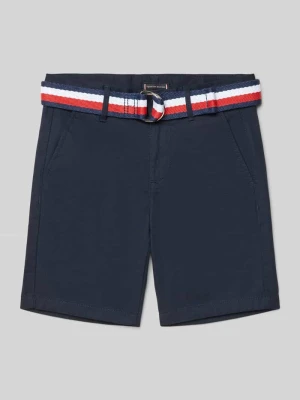 Bermudy z paskiem z tkaniny Tommy Hilfiger Kids
