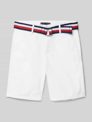 Bermudy z paskiem z tkaniny Tommy Hilfiger Teens