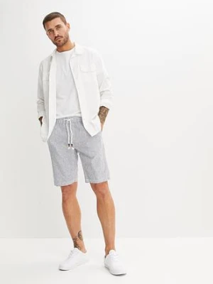 Bermudy z przewiewnej mieszanki lnu, regular fit bonprix