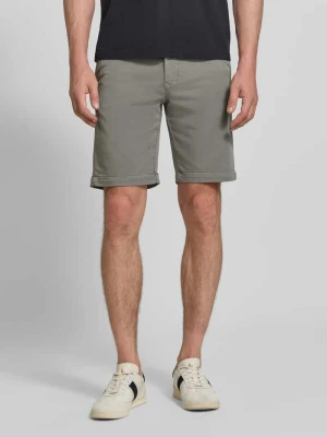 Bermudy o kroju regular fit z wiązanym paskiem i francuskimi wpuszczanymi kieszeniami MAC