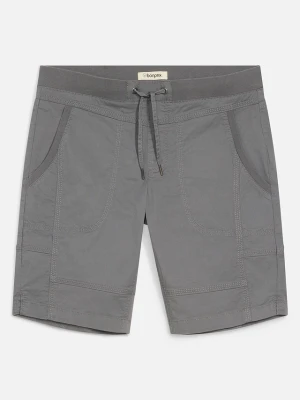 Bermudy ze stretchem z elastyczną talią, regular fit BonPrix szary