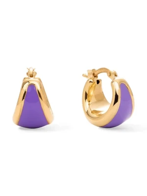 BERRIES kolczyki damskie srebrne pozłacane emaliowane Viva Lavender Earrings złoty