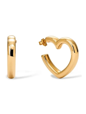 BERRIES kolczyki damskie srebrne pozłacane HEART MINI Earrings złoty