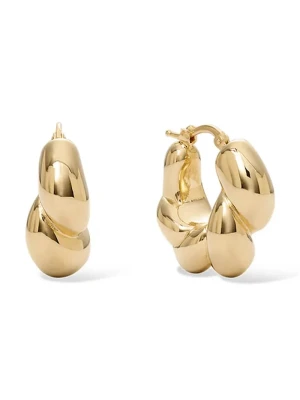 BERRIES kolczyki damskie srebrne pozłacane Row Earrings złoty