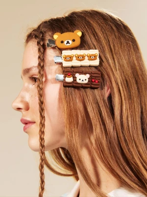 Bershka 3-Pak Spinek Rilakkuma Kobieta Brązowy