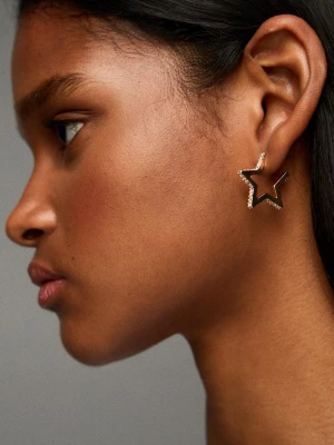 Bershka 9-Pak Kolczyków Gwiazdek Kobieta Złoty