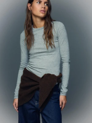 Bershka Apaszka Z Dzianiny Kobieta Brązowy