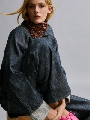 Bershka Apaszka Ze Zwierzęcym Nadrukiem Kobieta Brązowy