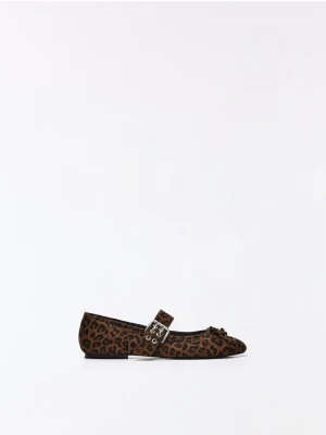 Bershka Balerinki W Panterkę Ze Sprzączką Kobieta Leopard