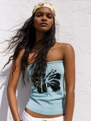 Bershka Bandana Z Motywem Paisley Kobieta Żółty