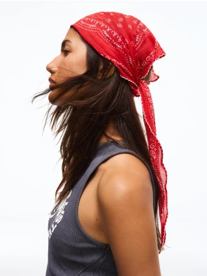 Bershka Bandana Z Nadrukiem Paisley Kobieta Czerwony