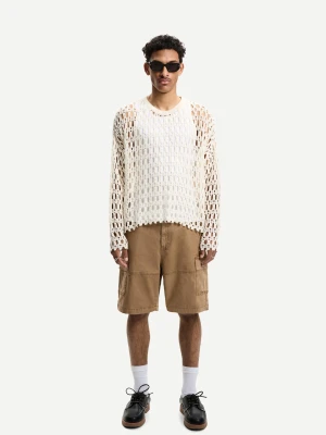 Bershka Bermudy Cargo Mężczyzna Wielbłądzi
