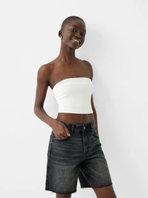 Bershka Bermudy Jeansowe Kobieta Czarny