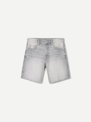 Bershka Bermudy Jeansowe Kobieta Szary