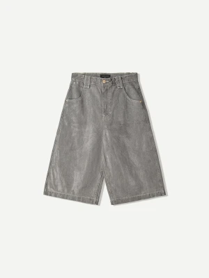Bershka Bermudy Typu Jortsy Kobieta Ciemnoszary