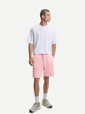 Bershka Bermudy Z Dzianiny Dresowej Mężczyzna Różowy