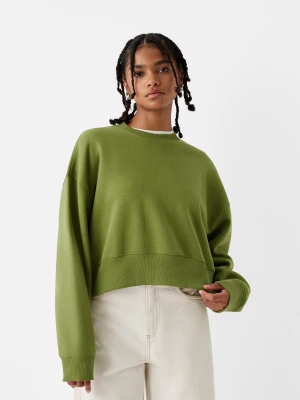 Zdjęcie produktu Bershka Bluza Basic Kobieta Zielony