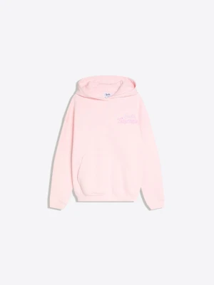Bershka Bluza Bibble Z Kapturem I Nadrukiem Kobieta Różowy