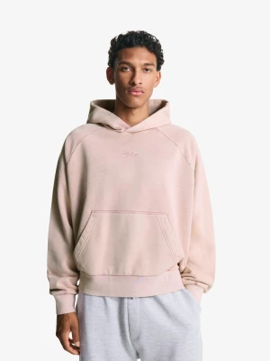 Bershka Bluza Boxy Z Kapturem Mężczyzna Różowy