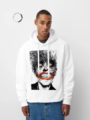 Bershka Bluza Oversize Joker Mężczyzna Biały