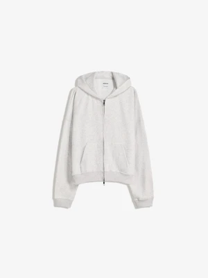 Bershka Bluza Oversize Z Kapturem I Suwakiem Kobieta Szary