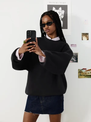 Zdjęcie produktu Bershka Bluza Oversize Z Kieszeniami Kobieta Czarny