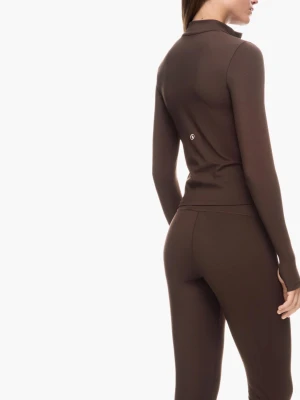 Bershka Bluza Rozpinana Szybkoschnąca I Oddychająca Kobieta Brązowy