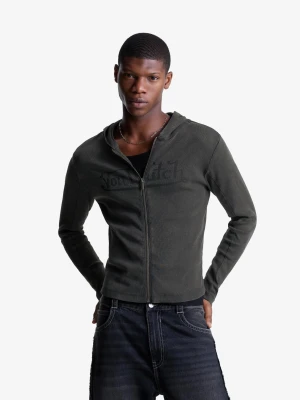 Bershka Bluza Von Dutch Z Suwakiem Mężczyzna Szary