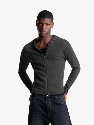 Bershka Bluza Von Dutch Z Suwakiem Mężczyzna Szary