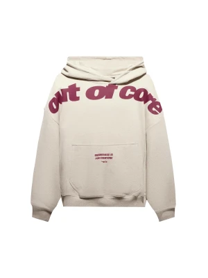 Bershka Bluza Z Kapturem Boxy Out Of Core Mężczyzna Szary