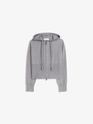 Bershka Bluza Z Kapturem I Suwakiem Kobieta Szary