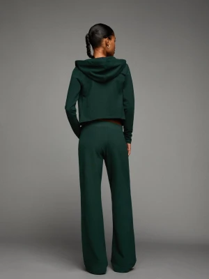 Bershka Bluza Z Kapturem I Suwakiem Kobieta Zielony