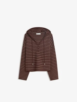 Bershka Bluza Z Kapturem Kobieta Brązowy