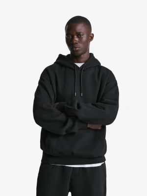 Bershka Bluza Z Kapturem Mężczyzna Czarny