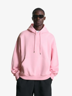 Bershka Bluza Z Kapturem Mężczyzna Różowy